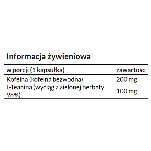 Apollo's Hegemony Caffeine + Theanine suplement diety 120 kapsułek