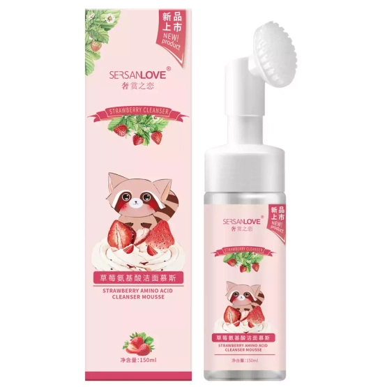 SERSANLOVE Pianka do mycia twarzy z ekstraktem z truskawek 150ml