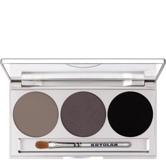 Kryolan Eye Shadow Mirror Palette 3 Colors magnetic - Paleta cieni do powiek Smokey Grey
