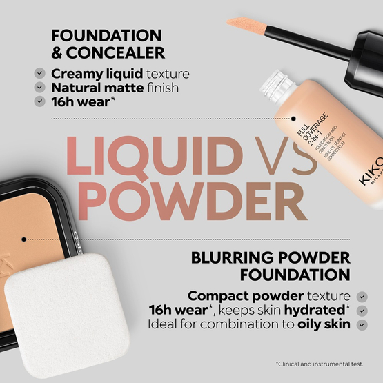 KIKO Milano Full Coverage 2-In-1 Foundation & Concealer mocno kryjący podkład i korektor 2 w 1 Warm Rose 30 25ml