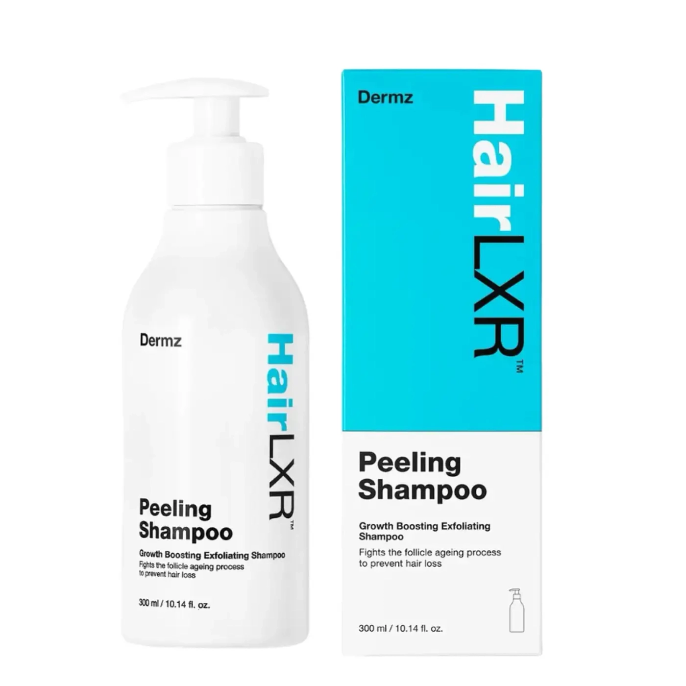 Dermz Labs HairLXR Peeling Shampoo - Szampon Peelingujący poprawiający mikrokrążenie skóry głowy, przeciw wypadaniu włosów 300 ml