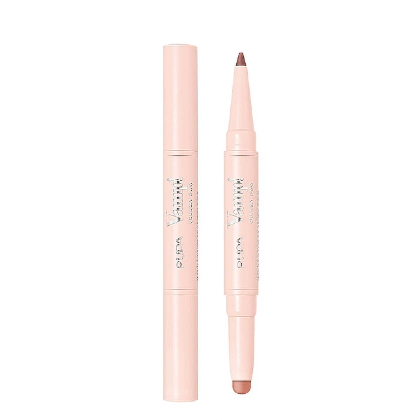 Pupa Milano VAMP! Creamy Duo Contouring Lip Pencil & Shiny Lipstick - Konturówka do ust i błyszcząca pomadka 2 w 1 Medium Nude 0,2 g + 0,8 g