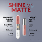 KIKO Milano Unlimited Double Touch dwuetapowa płynna pomadka do ust 108 Satin Currant Red 6ml