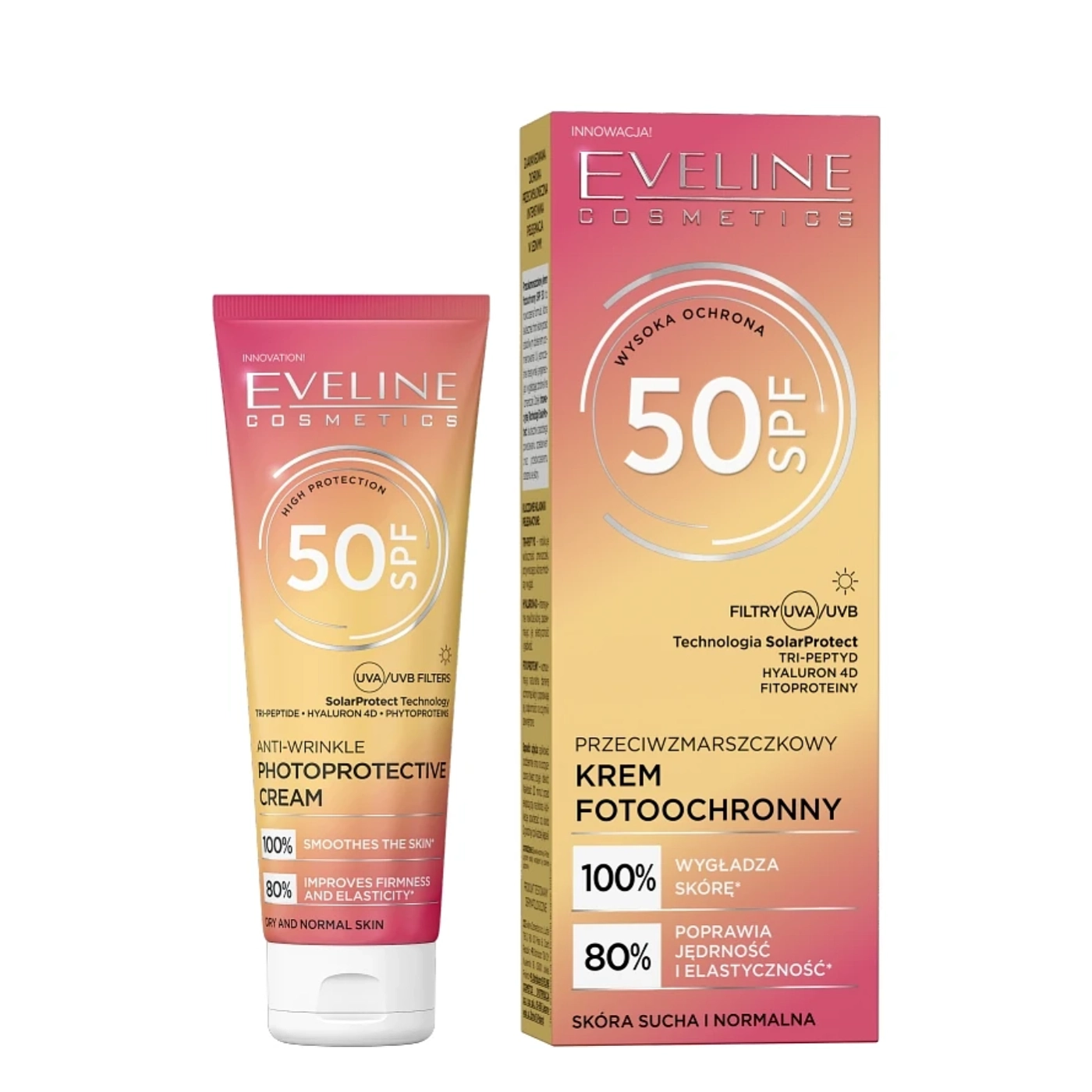 Eveline Cosmetics Przeciwzmarszczkowy Krem Fotoochronny z Filtrem SPF50 30ml