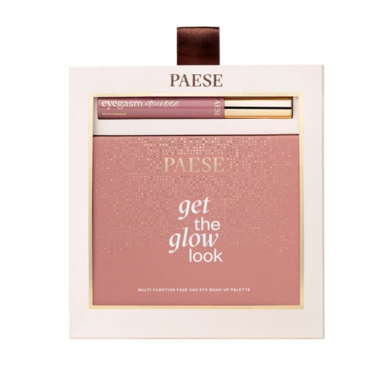 Paese Zestaw prezentowy Double Glow Look - Paleta cieni do powiek i tusz do rzęs