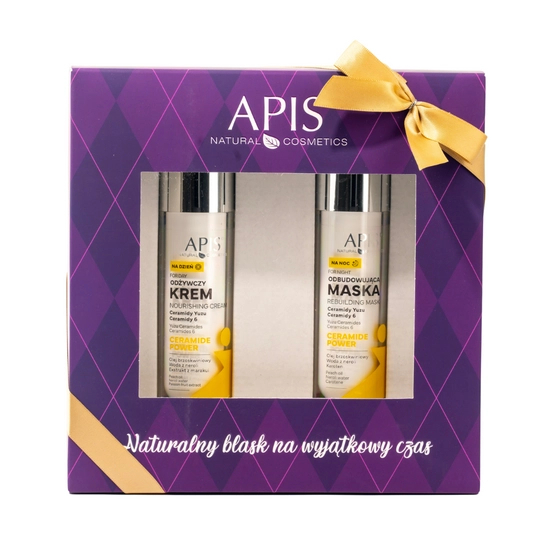 Apis Zestaw prezentowy Ceramide Power odżywczy krem na dzień 50 ml + odbudowująca maska na noc 50 ml