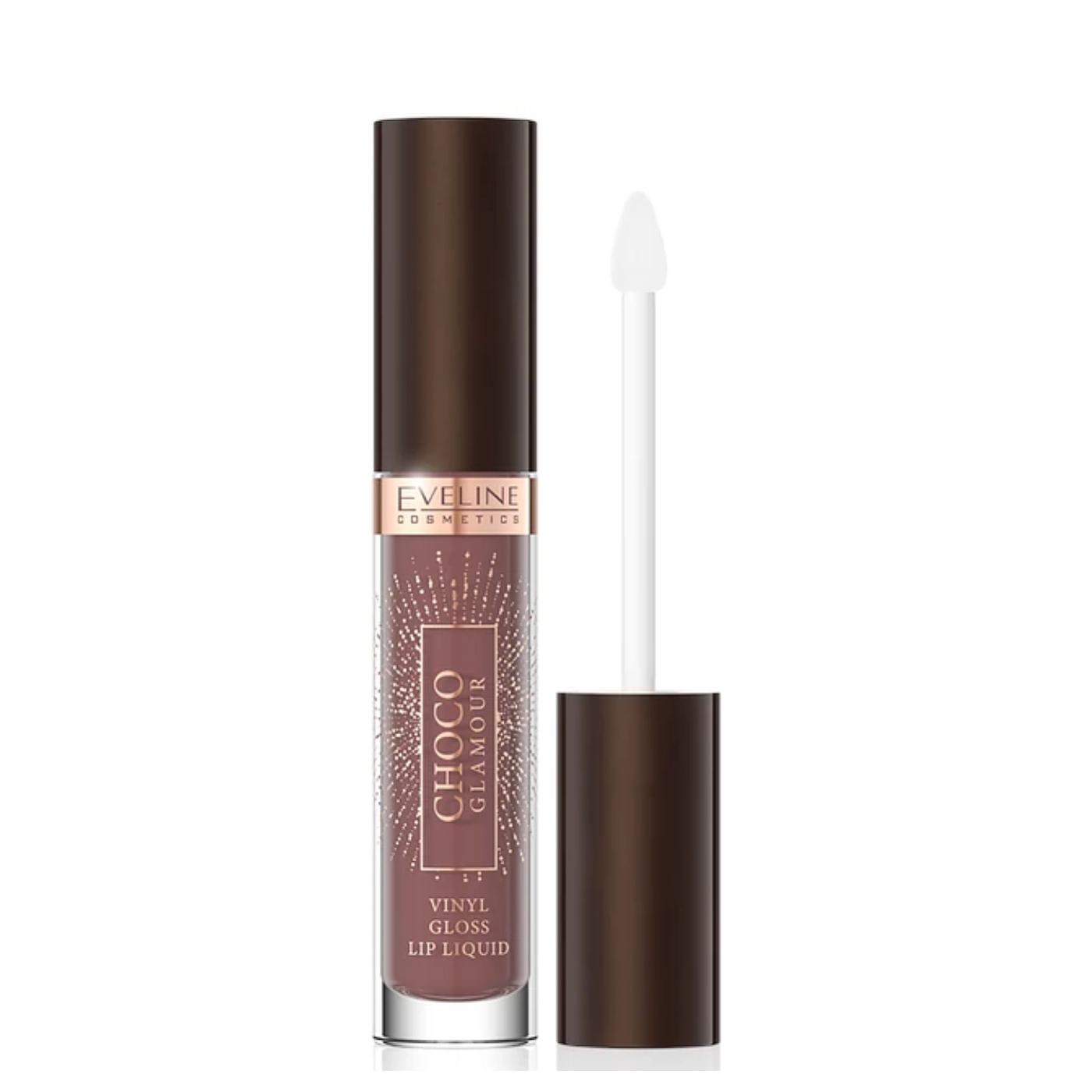 Eveline Cosmetics CHOCO GLAMOUR Pomadka w płynie z efektem glossy lips - Deep Cherry Chocolate
