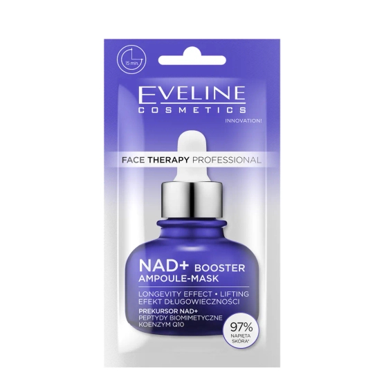 Eveline Cosmetics Face Therapy Professional Ampoule-mask NAD+ Booster - Maseczka liftingująca Efekt długowieczności 8ml