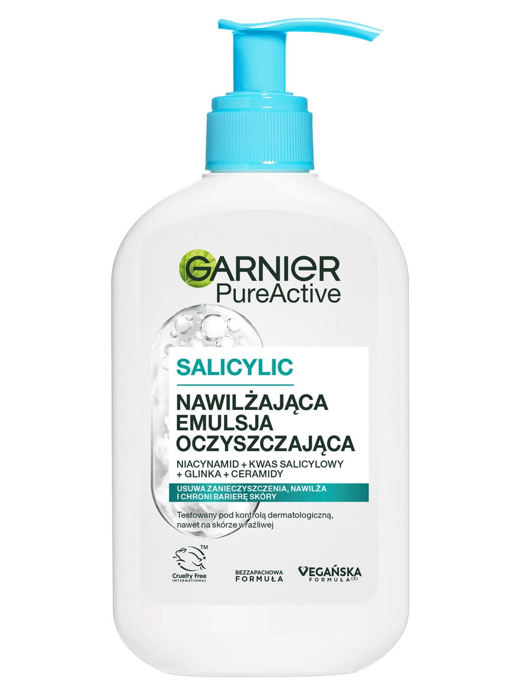 Garnier Pure Active nawilżająca emulsja oczyszczająca do twarzy 250ml