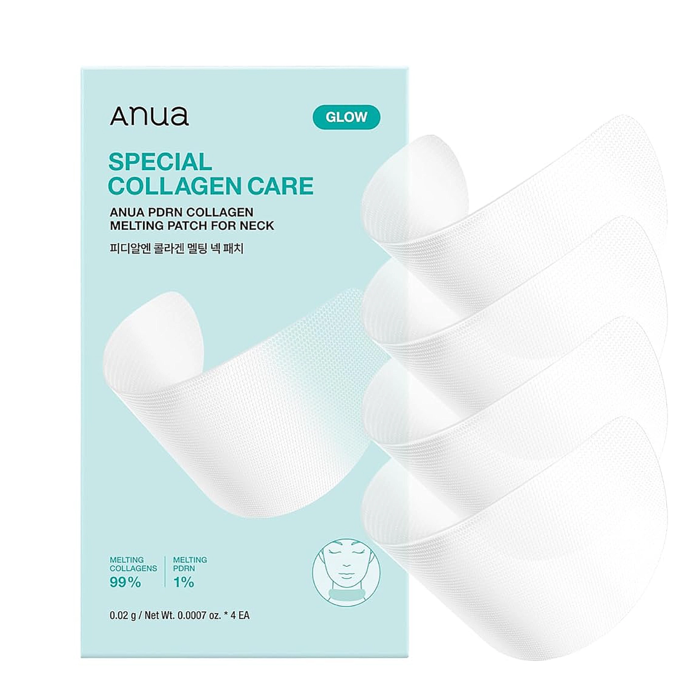 Anua PDRN Collagen Melting Patch For Neck - ujędrniająca kolagenowa maska na szyję 4szt.