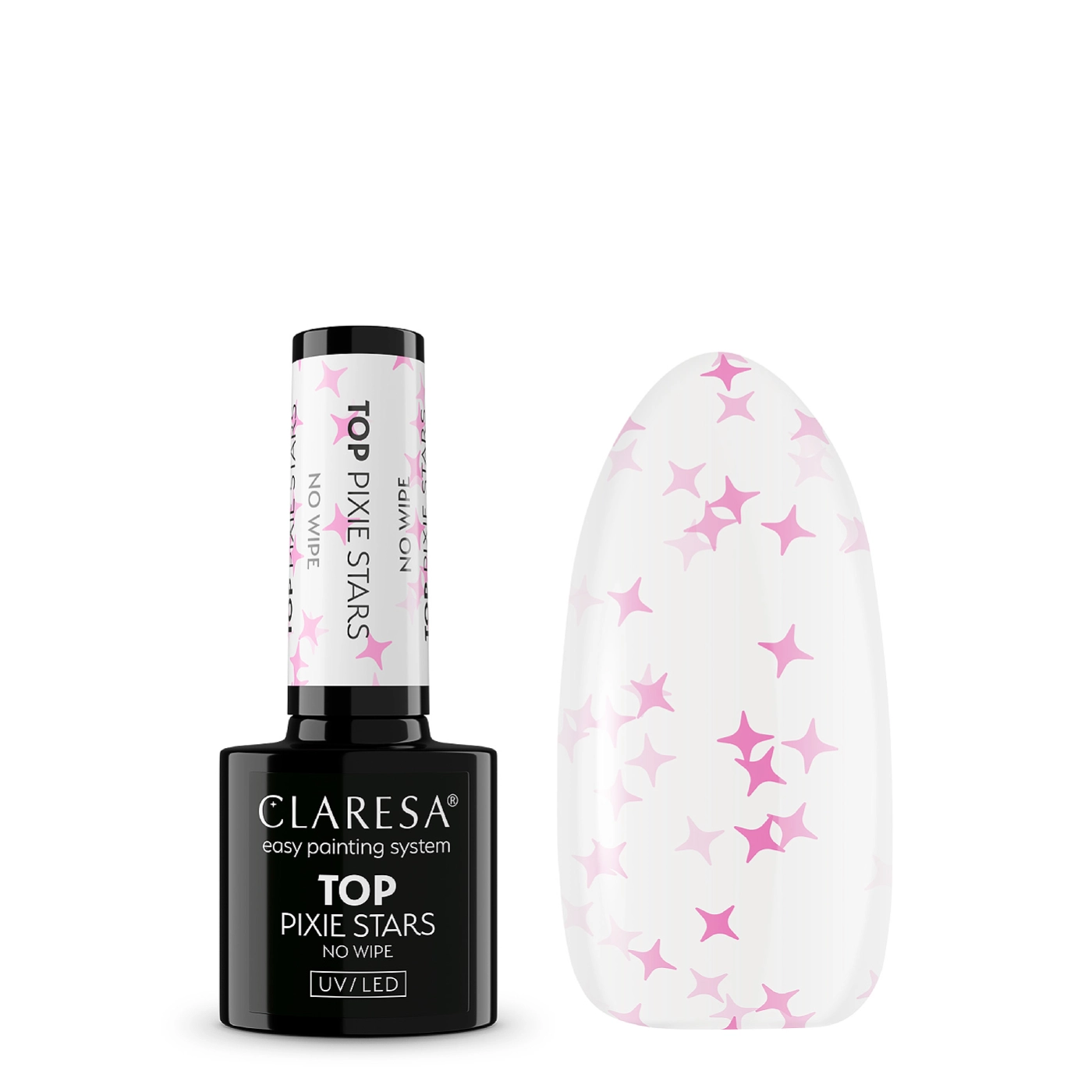 Claresa Nails Top No Wipe Pixie Stars 5g