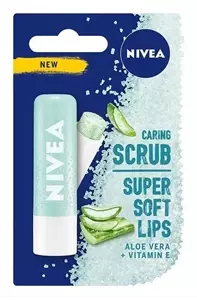 Nivea Caring Scrub pielęgnujący peeling do ust w sztyfcie Aloes 4.8g
