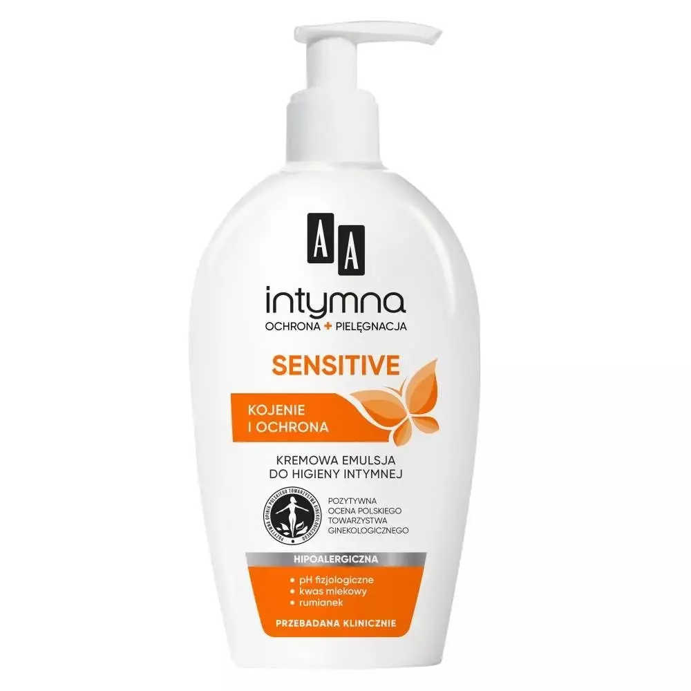 AA Intymna Ochrona&Pielęgnacja Sensitive emulsja do higieny intymnej dozownik 300ml