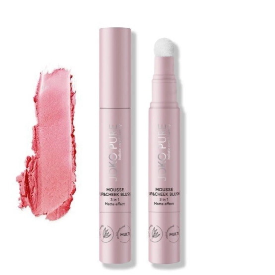Joko Pure Mousse Lip&Cheek Blush 3in1 - Matowy róż w kremie 01
