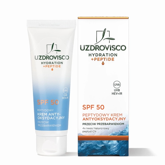 UZDROVISCO Hydration Peptydowy krem antyoksydacyjny przeciw przebarwieniom SPF 50 30ml