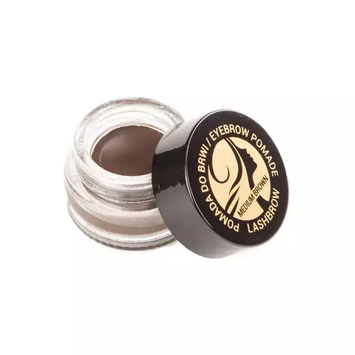 Lash Brow ZESTAW Wodoodporna pomada do brwi MEDIUM BROWN + pędzel do brwi