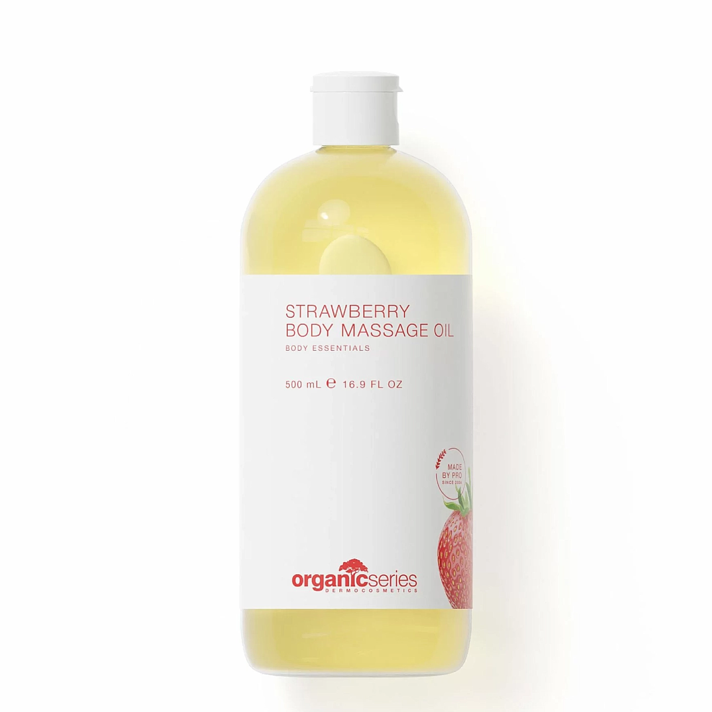 Organic Series Body Massage Oil STRAWBERRY - Olej do masażu ciała truskawkowy 500ml