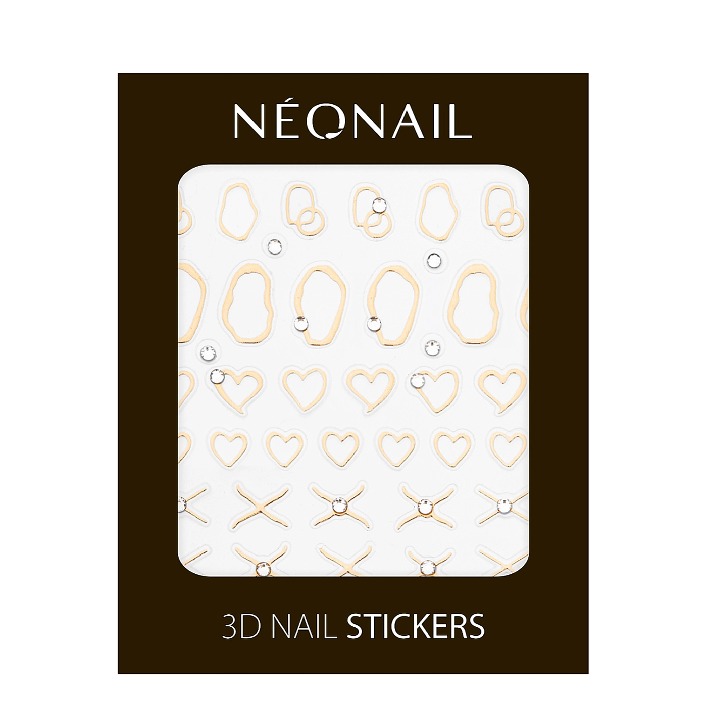 NEONAIL Nail stickers Gold Abstract - Naklejki na paznokcie 3D