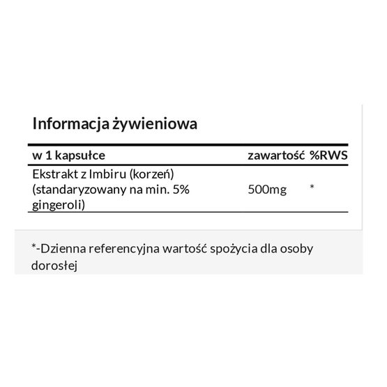Apollo's Hegemony Ginger Root suplement diety 90 kapsułek