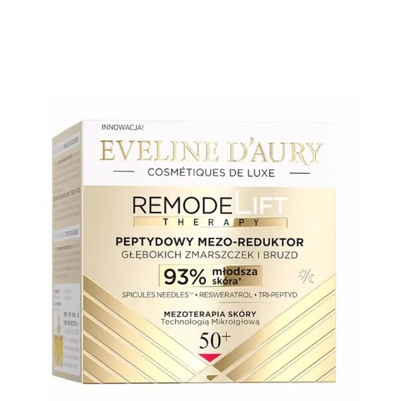 Eveline Cosmetics D’Aury RemodeLift Therapy Peptydowy mezo-reduktor głębokich zmarszczek i bruzd 50+ 50ml