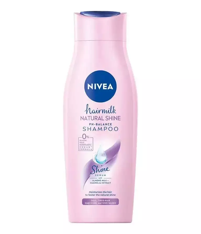 Nivea Hairmilk Natural Shine łagodny szampon pielęgnujący do włosów matowych 400ml