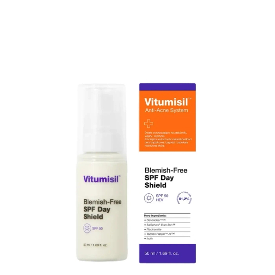 Dermz Labs Vitumisil Day Cream - Regenerujący krem z SPF50 dla skóry trądzikowej, z niedoskonałościami 50 ml