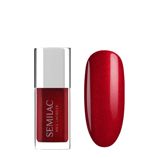 Semilac Nail Lacquer - Klasyczny lakier do paznokci Shiny Red 125 9 ml
