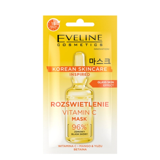 Eveline Cosmetics Korean Skincare Vitamin C rozświetlająca maseczka do twarzy 8 ml