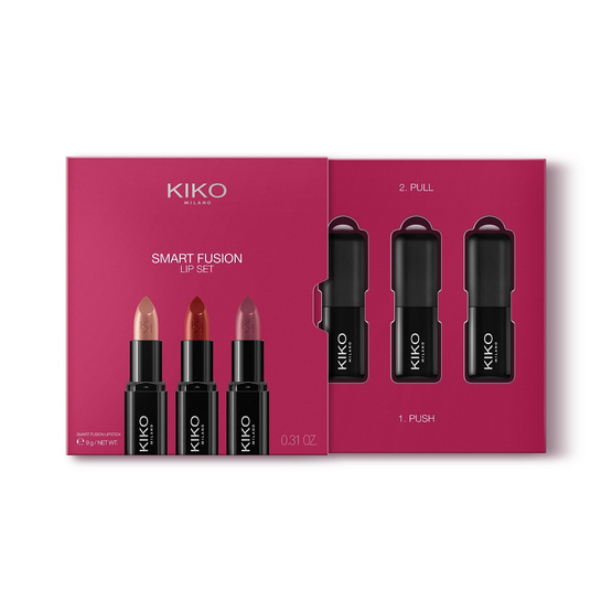 KIKO Milano Smart Fusion Lip Set zestaw błyszczących pomadek do ust 02 All The Must Haves 3x3g