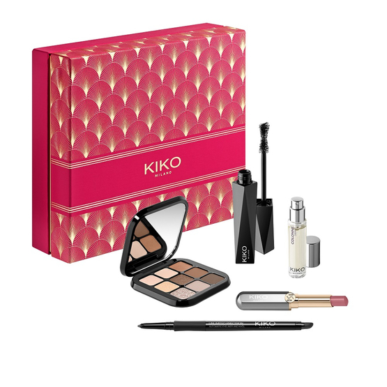KIKO Milano Twist 'N Twinkle Holiday All That Glams Make Up Gift Set zestaw podarunkowy z kosmetykami do makijażu i zapachem