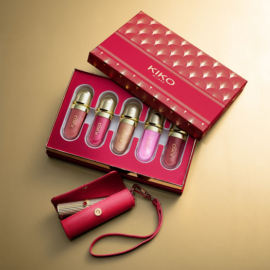 KIKO Milano Twist 'N Twinkle Holiday The Fabulous 5 Mini Lips Gift Set zestaw mini błyszczyków do ust 5x3.5ml
