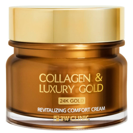 3W Clinic Collagen & Luxury Gold Revitalizing Comfort Gold luksusowy krem do twarzy ze złotem i kolagenem 100ml