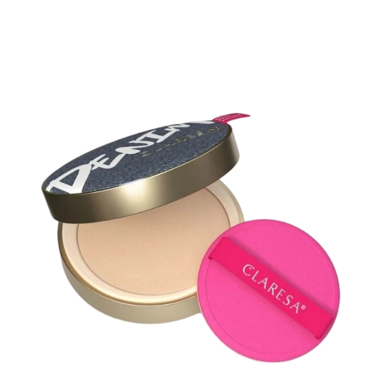 Claresa DENIM COLLECTION Satin Pressed Powder Satynowy prasowany puder 01, 8 g