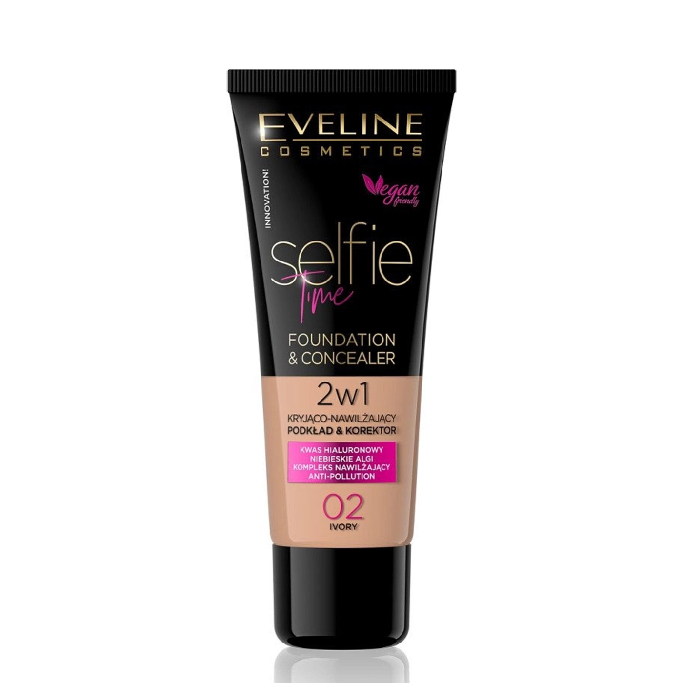 Eveline Cosmetics SELFIE TIME Kryjąco-nawilżający podkład & korektor 02 30ml