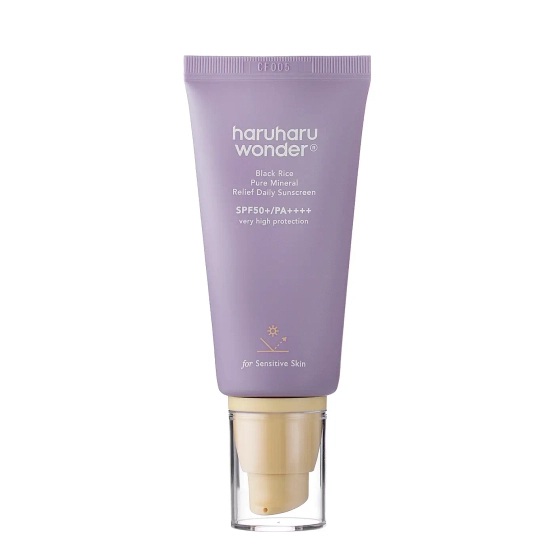 Haruharu Wonder Black Rice Pure Mineral Relief Daily Sunscreen SPF50+/PA++++ Mineralny krem przeciwsłoneczny do twarzy 50ml