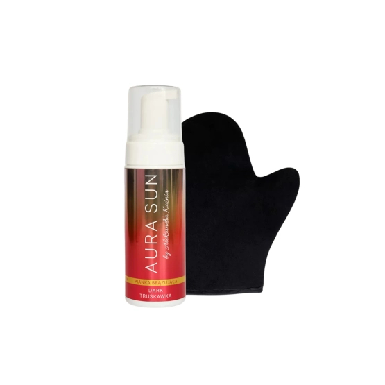 Aura Sun Pianka samoopalająca Dark TRUSKAWKA 150ml + rękawica do aplikacji samoopalacza