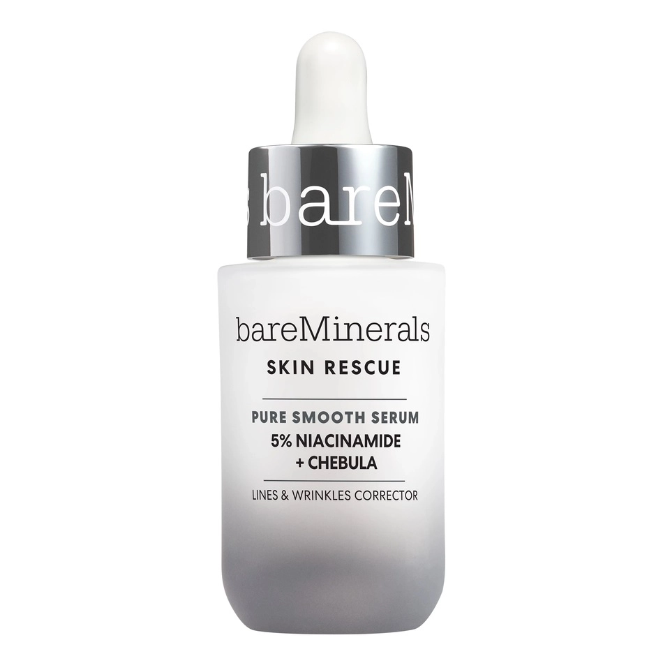 bareMinerals Skin Rescue Pure Smooth Serum wygładzające serum z 5% niacynamidem i chebulą 30ml