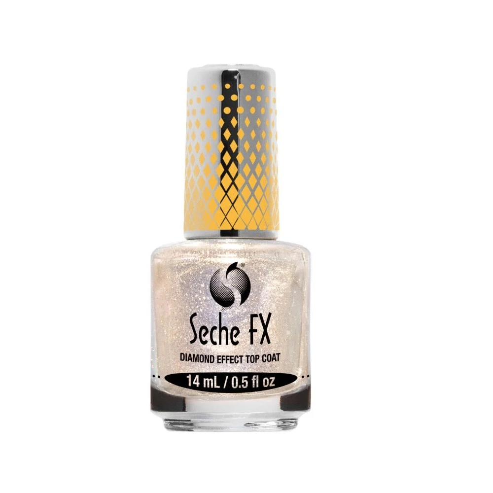Seche FX Diamond Effect Top Coat błyszczący lakier nawierzchniowy Gold 14ml