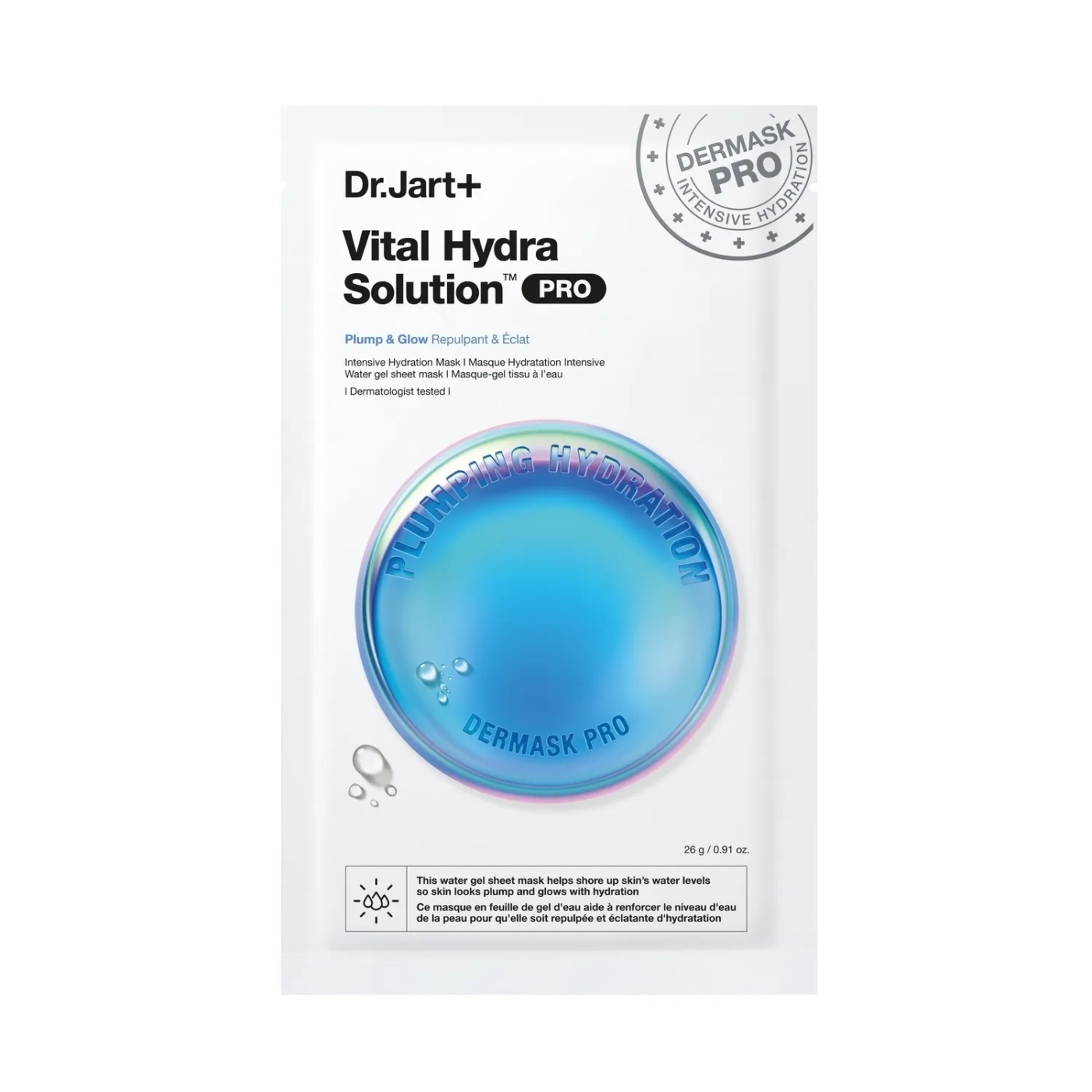 Dr.Jart+ Vital Hydra Solution PRO Mask - Intensywnie nawilżająca maska do twarzy w płachcie 1 szt.