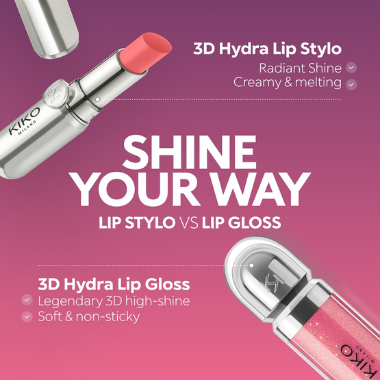 KIKO Milano 3D Hydra Lipgloss zmiękczający błyszczyk do ust z efektem 3D 10 Sparkling Strawberry 6.5ml