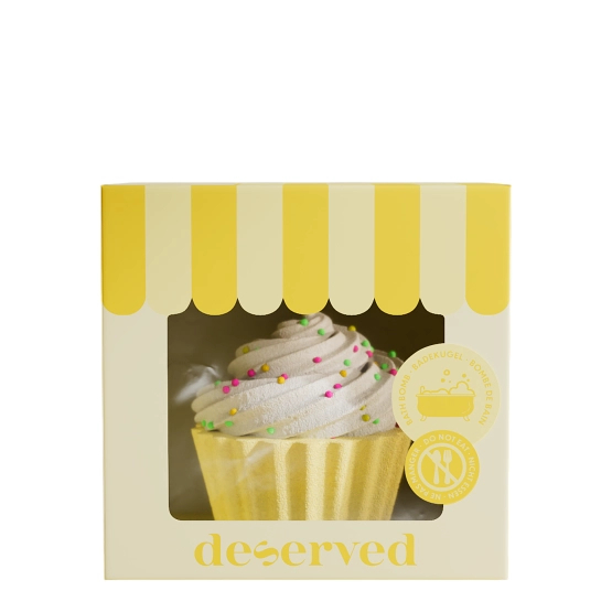 DESERVED Bath Bomb Lemon Cream Cupcake - Kula do kąpieli CYTRYNOWA BABECZKA 100g