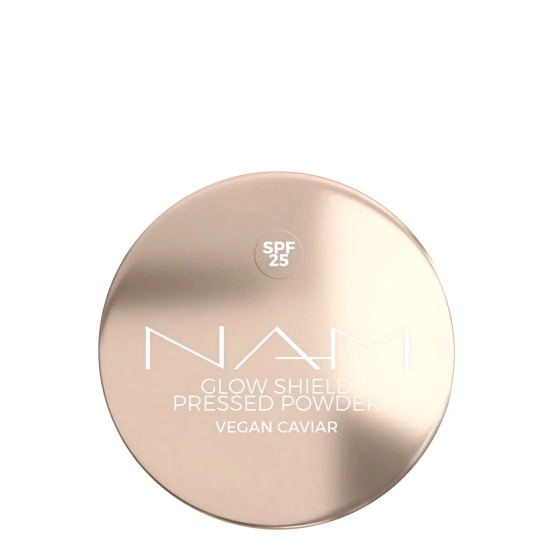 NAM Glow Shield Pressed Powder - Puder do twarzy z ochroną przeciwsłoneczną 10g