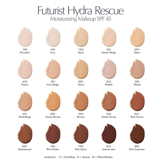 Estée Lauder Futurist Hydra Rescue Moisturizing Makeup SPF45 długotrwały kryjący rozświetlający podkład do twarzy 2N2 Buff 35ml