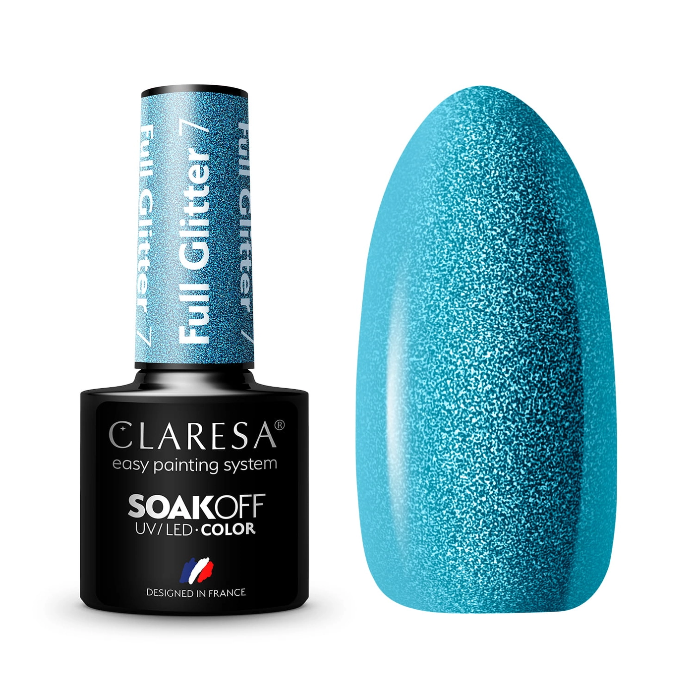 Claresa Nails lakier hybrydowy Full Glitter 7 - 5g