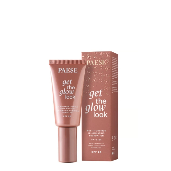 OUTLET Paese GET THE GLOW LOOK Wielozadaniowy podkład rozświetlający 4W Medium Beige 30ml - Data ważności 2027-02-28
