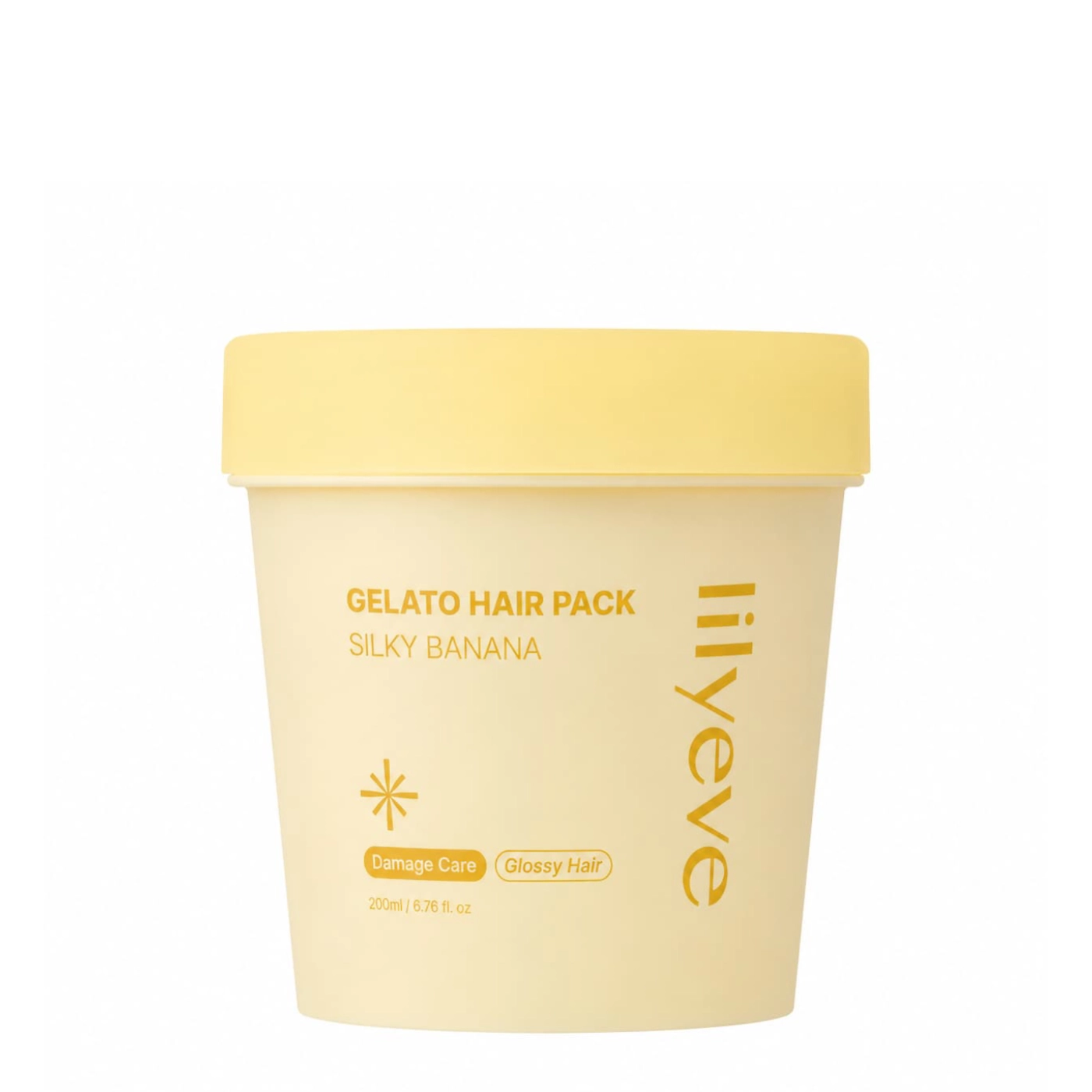 lilyeve Gelato Hair Pack Silky Banana - głęboko odżywcza maska do włosów zniszczonych, dodająca blasku BANAN 200ml