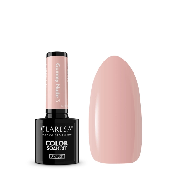 Claresa Nails lakier hybrydowy NUDE GLOW GUMMY NUDE 3 5G