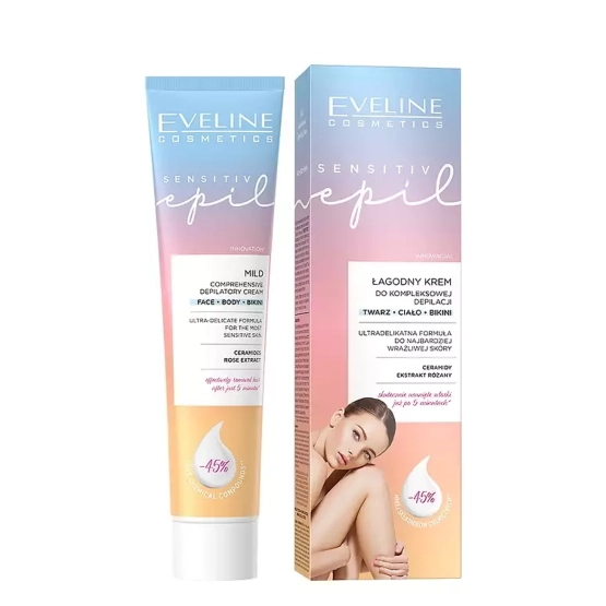 Eveline Cosmetics Sensitive Epil Łagodny krem do kompleksowej depilacji 125ml