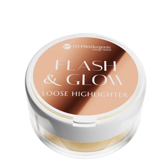 Bell HYPOAllergenic Flash & Glow Loose Highlighter - Hypoalergiczny sypki rozświetlacz do twarzy i ciała 001