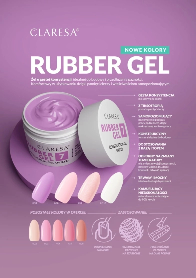 Claresa Nails Żel budujący Rubber Gel 09